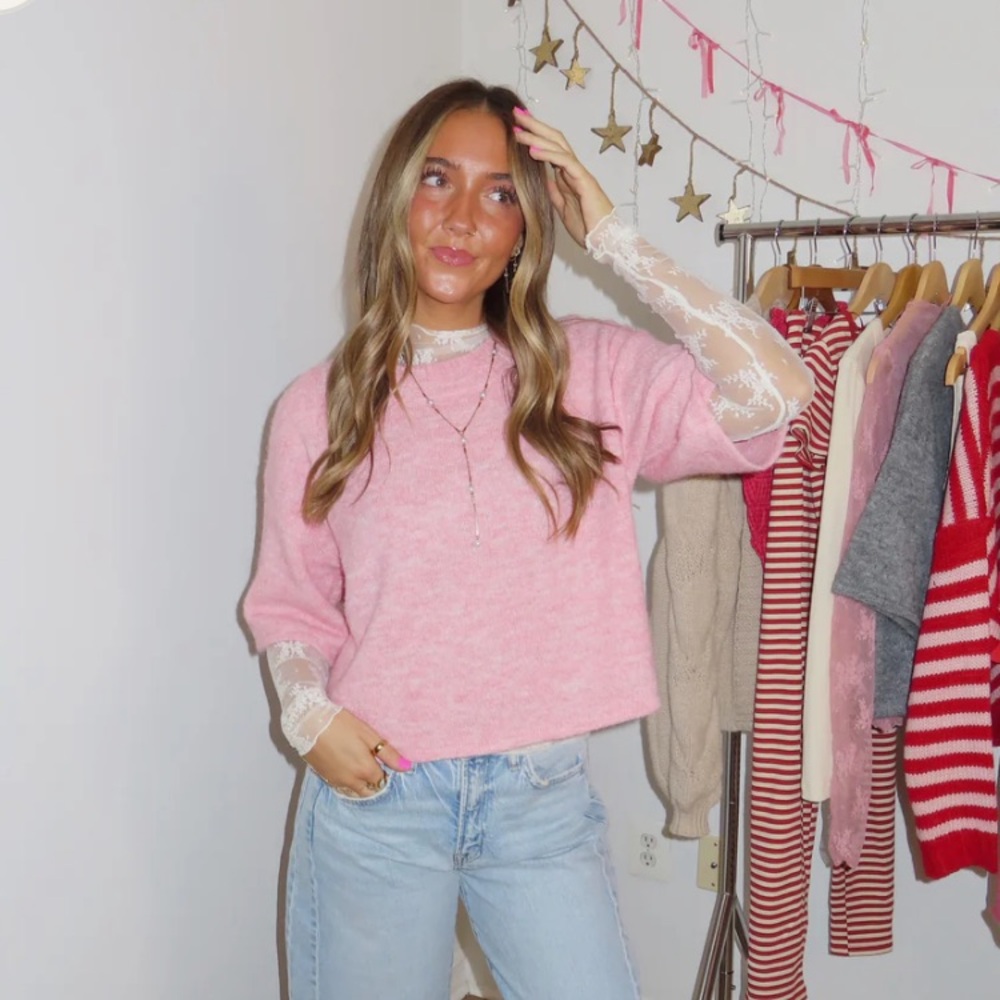 Pink Sweater Top